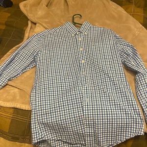 mens long sleeve blue and white southern shirt company button down